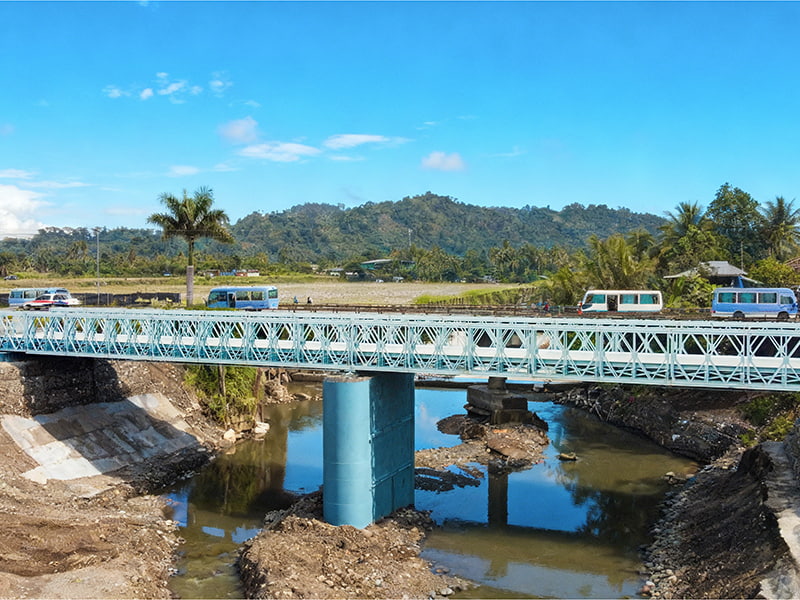 CB 200 Bailey Bridge 48-Meter Double-Row Single-Layer Reinforced Bailey Bridge